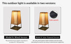 Plastic Rattan Outdoor Post Light