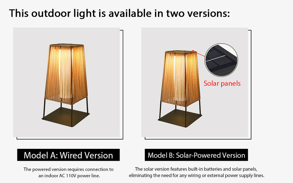 Plastic Rattan Outdoor Post Light