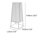 Plastic Rattan Outdoor Post Light