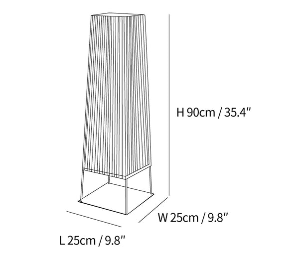 Plastic Rattan Outdoor Post Light