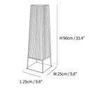 Plastic Rattan Outdoor Post Light