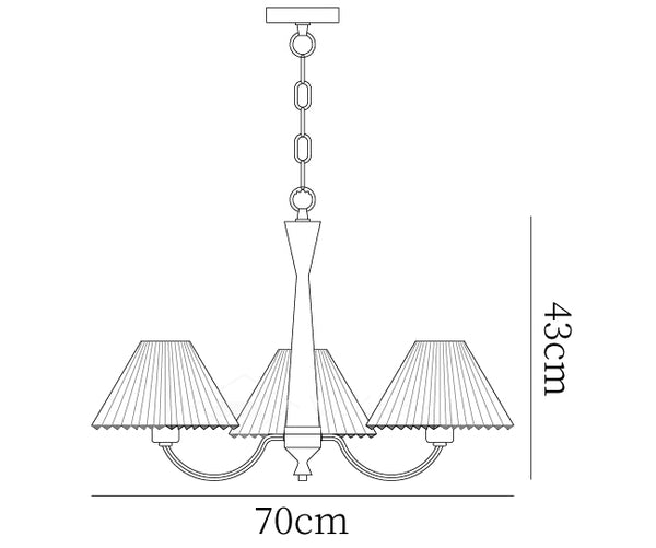 Pleated Chandelier