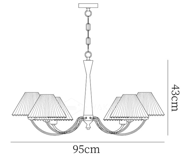 Pleated Chandelier