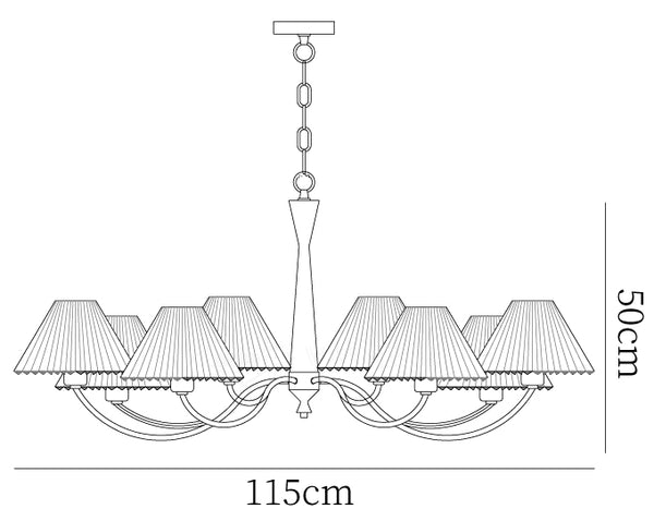 Pleated Chandelier