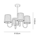 Pleated Fabric Matcha Chandelier