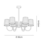 Pleated Fabric Matcha Chandelier