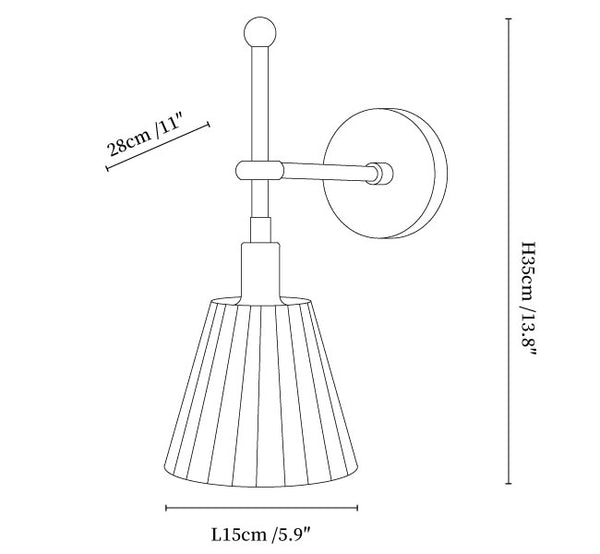 Pleated Fabric Wall Lamp