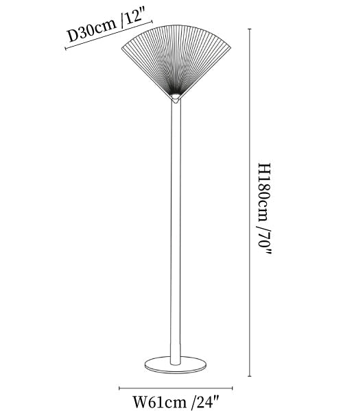 Pleated Fan Floor Lamp