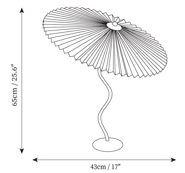 Pleated Hat Table Lamp