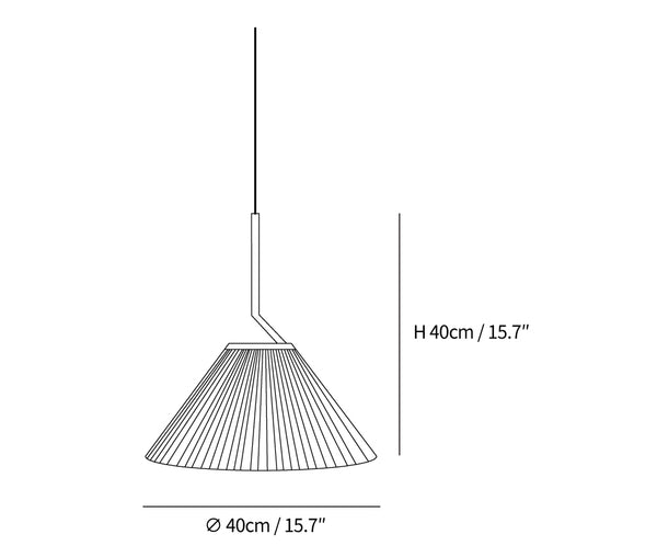 Pleated Skirt Pendant Light