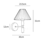 Pleated Walnut Wall Light