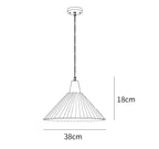 Pleated Wooden Pendant Light