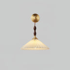Pleated Wooden Wall Lamp