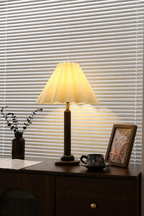 Plisse Pleated Wood Table Lamp