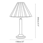 Plisse Pleated Wood Table Lamp