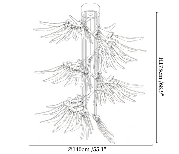 Plumage Ascent Chandelier
