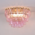 Poliedri Murano Pink Ceiling Light