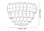 Poliedri Glass Pink Ceiling Light