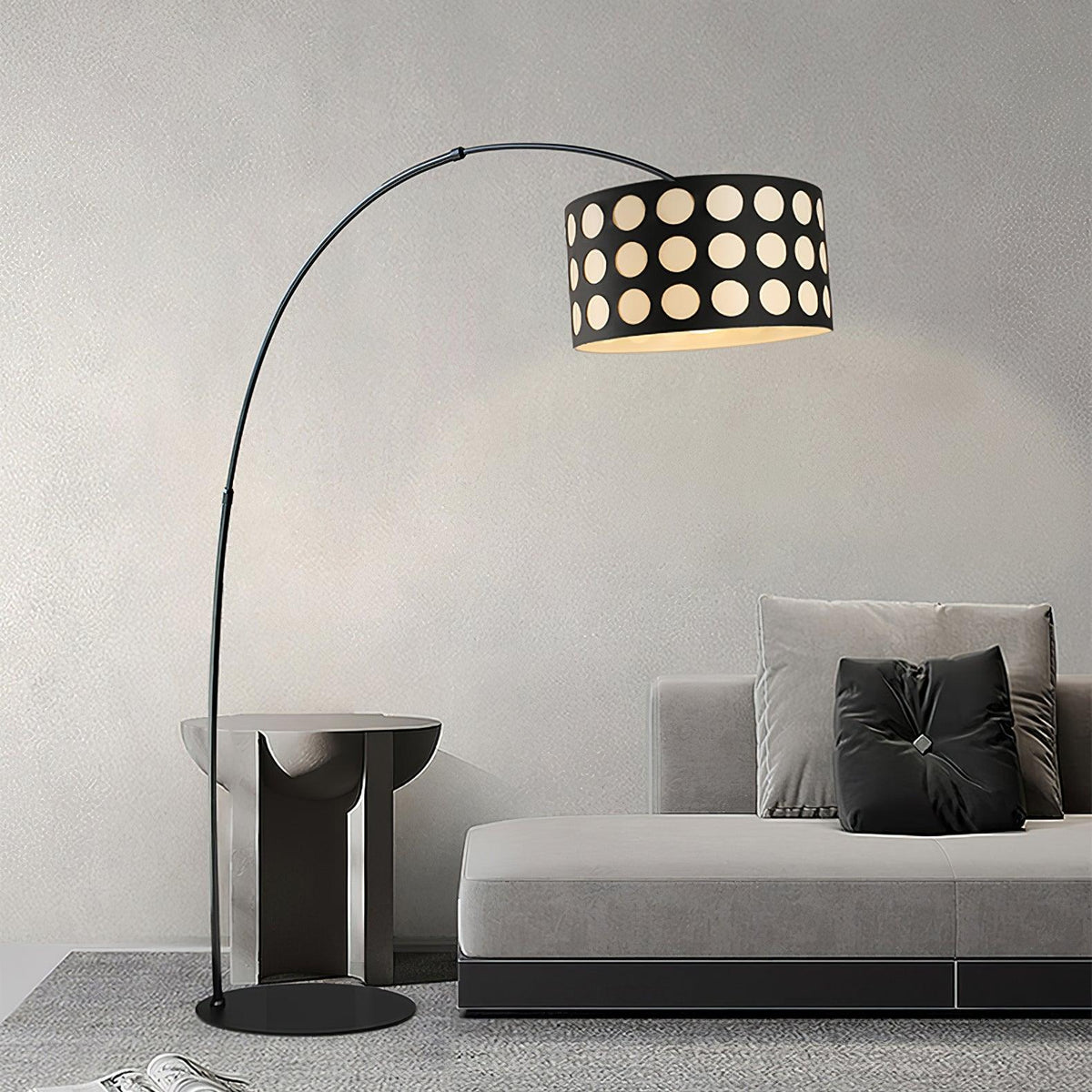 Polka Arc Fabric Floor Lamp