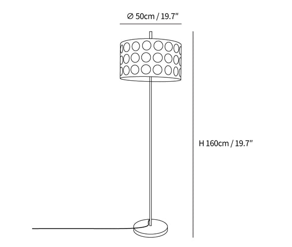 Polka Arc Fabric Floor Lamp