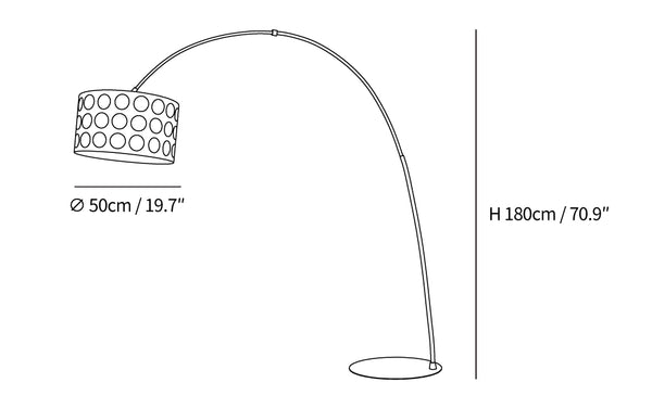 Polka Arc Fabric Floor Lamp