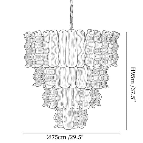 Pollensa Glass Chandelier
