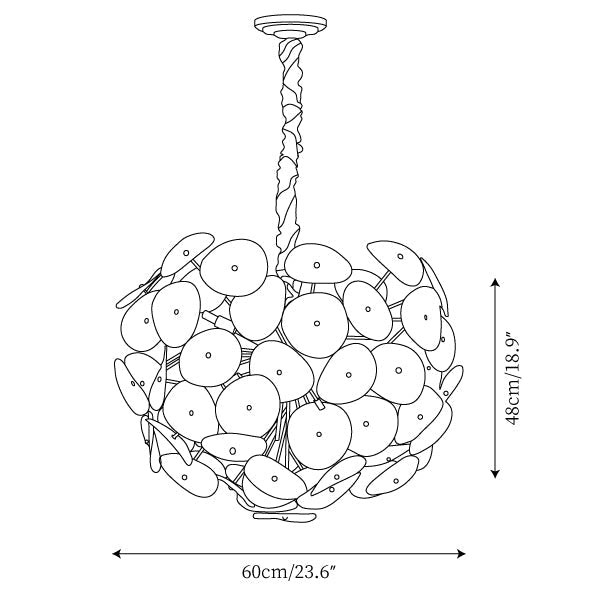 Poppy Glass Chandelier
