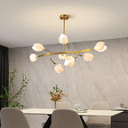 White Porcelain Magnolia Chandelier
