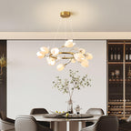 White Porcelain Magnolia Chandelier