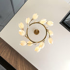 White Porcelain Magnolia Chandelier