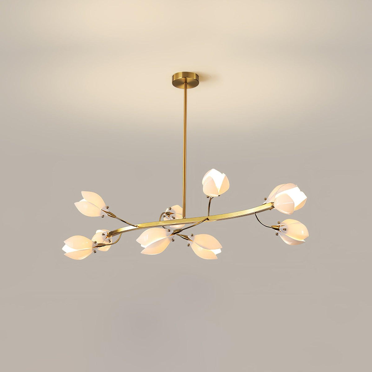 White Porcelain Magnolia Chandelier