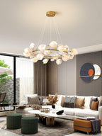 White Porcelain Magnolia Chandelier
