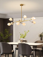 White Porcelain Magnolia Chandelier