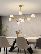 White Porcelain Magnolia Chandelier