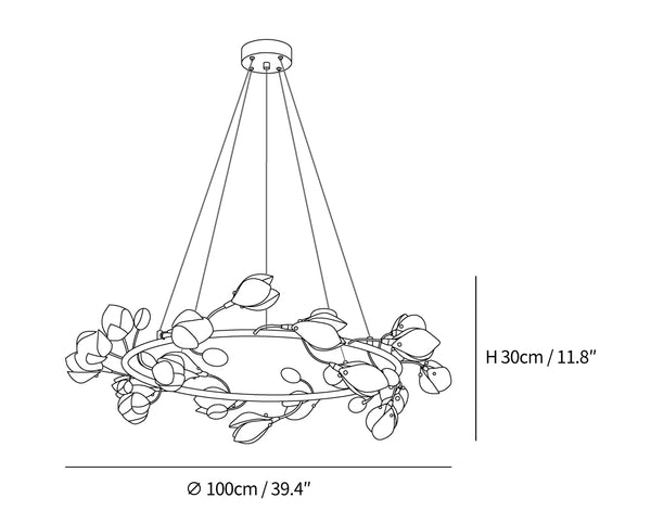 Porcelain Magnolia Chandelier