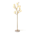 White Porcelain Magnolia Floor Lamp