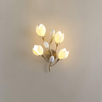 White Porcelain Magnolia Wall Lamp