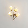 White Porcelain Magnolia Wall Lamp
