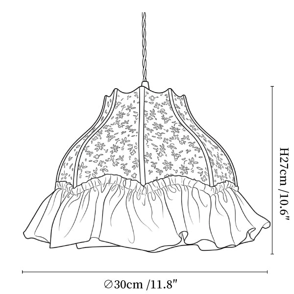 Posy Ruffled Floral Pendant Light