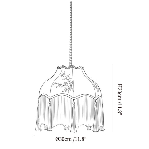 Prasina Beaded Fringe Pendant Light