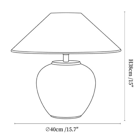 Prasina Green Ceramic Table Lamp