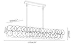 Pressed Glass Disc Linear Chandelier
