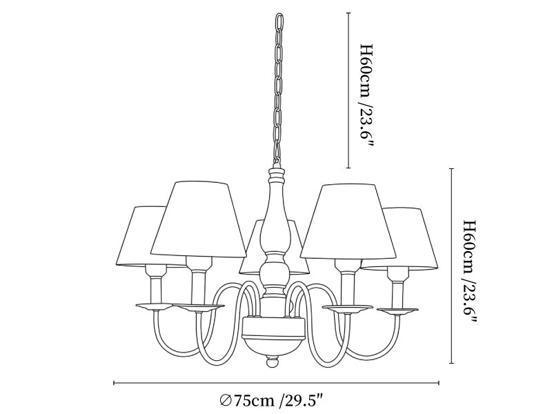 Primrose Arm Chandelier