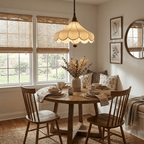 Printed Fabric Petal Pendant Lamp
