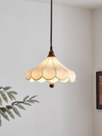 Printed Fabric Petal Pendant Lamp