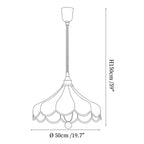 Printed Fabric Petal Pendant Lamp