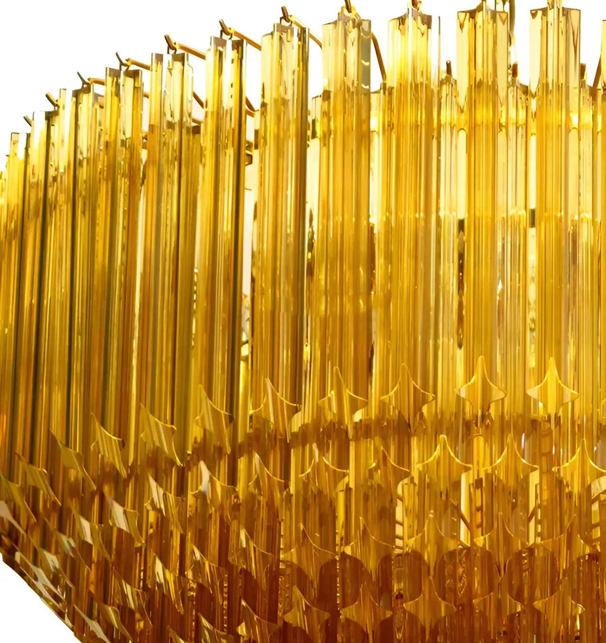 Prism Murano Amber Glass Chandelier