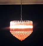 Prism Murano Pink Glass Chandelier