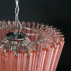 Prism Murano Pink Glass Chandelier
