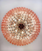 Prism Murano Pink Glass Chandelier